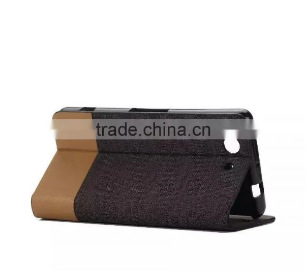 Fabric Wallet Leather Case for Sony Xperia Z3 Mini photo-3