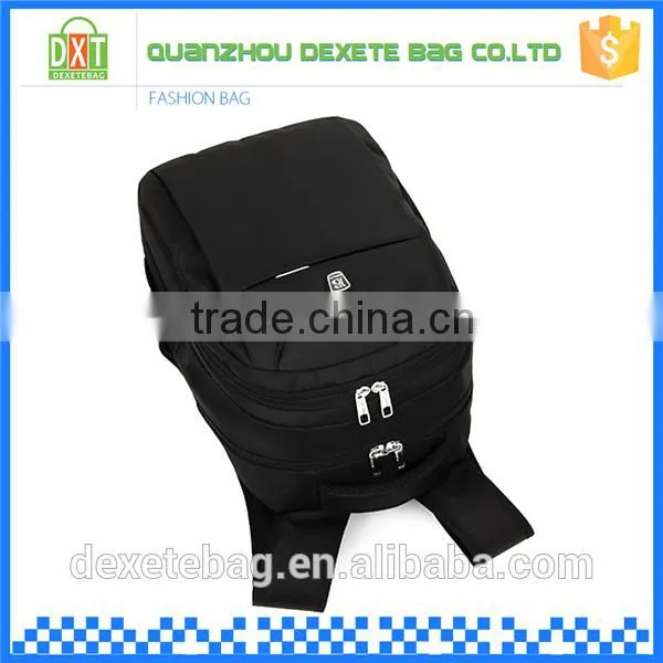 High Capacity Black Trendy Ergonomic Polyester Backpack for Men photo-6