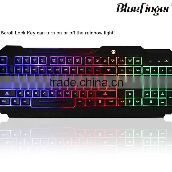 Cheaper Black Waterproof Keyboard for Gaming With Rainbow Backlit photo-4