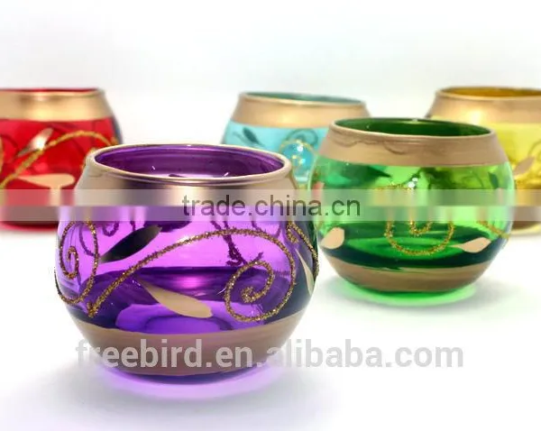 Glass Tea Light Holder,ball Shaped Vase ,votive Candle Holder photo-4