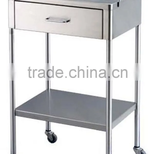 Stainless Steel Utility Table With Drawers and Wheels photo-2