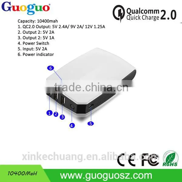 Quick Charging Usb 2.0 10000mah 13000mah 18650 Battery Phone Charger Mobile Power Bank photo-2