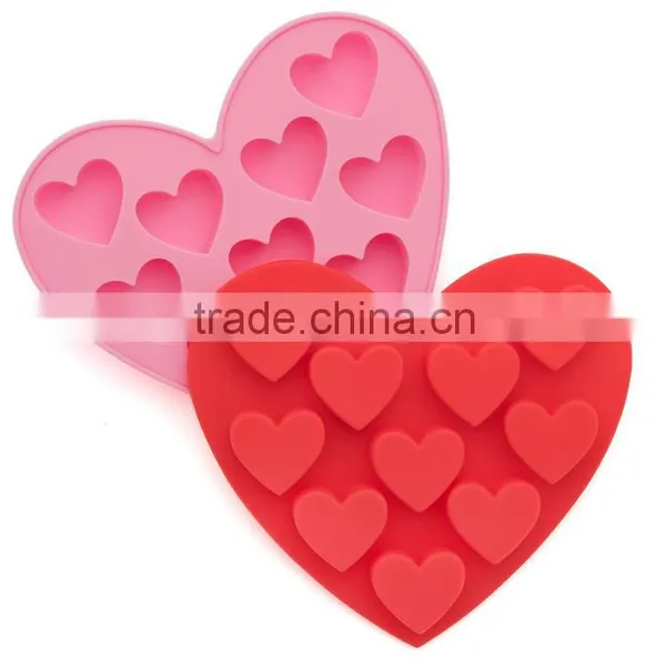 Cute Food Decoration Heart Silicone Ice Chocolate Candy Mold photo-2