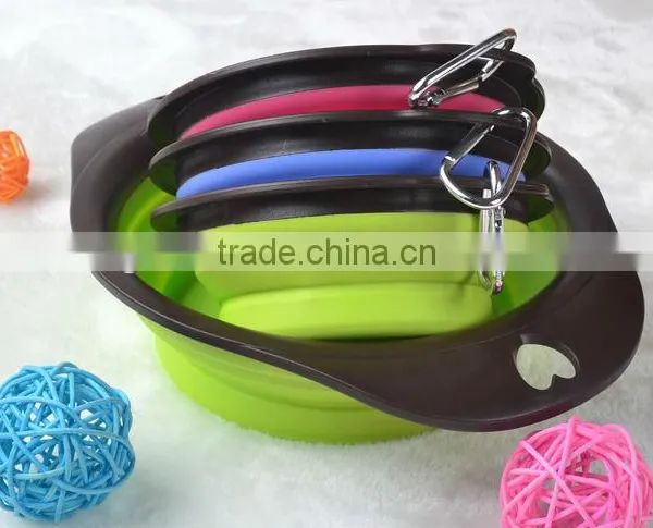 Durable Silicone Bowls for Pets/collapsible Silicone Pet Bowl