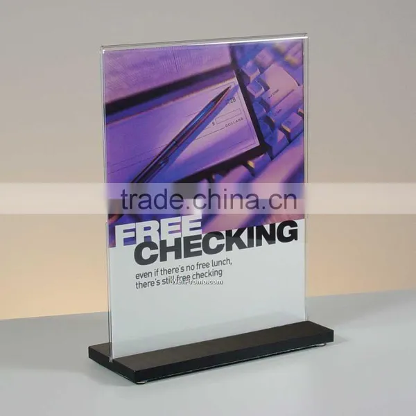 Wholesale Acrylic a4 Sheet Holder Plexiglass Menu Holder Clear Document Display Holder photo-2