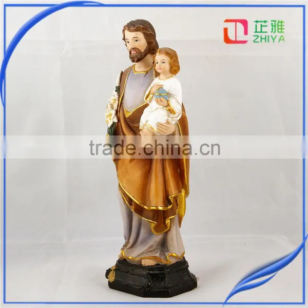 Resin Saint Joseph With Baby Jesus Figurine photo-2