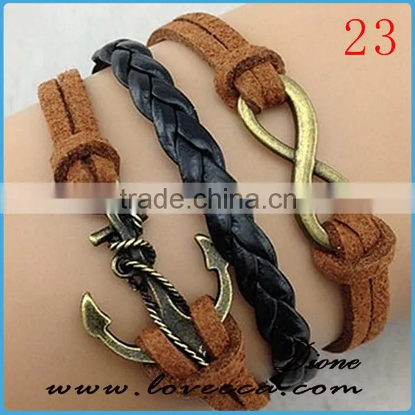 Hotsale Item Can DIY Customized Mens Soft Leather Bracelet Wholesale photo-5