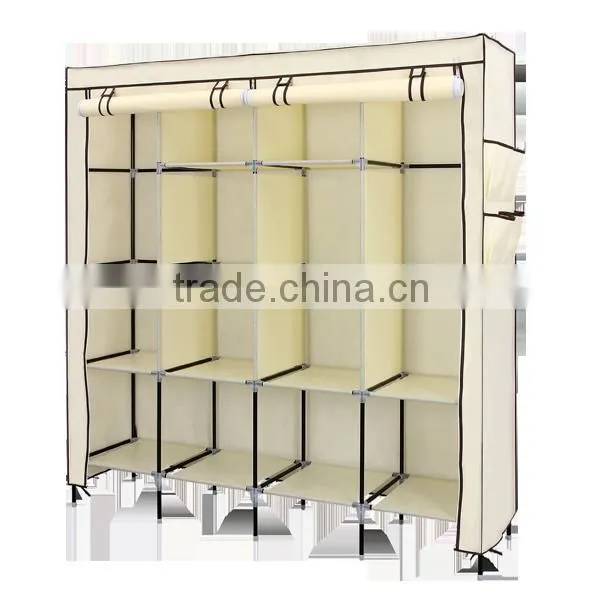 Assemble Multi-compartment Collapsible Closet Cabinet Wardrobe, Non-woven Fabric Wardrobe Cabinet photo-3
