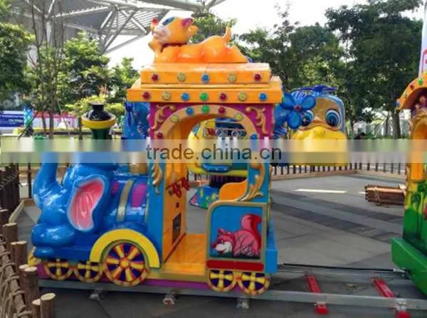 Amusement Kids Mini Ride on Train and Track Elephant Track Train Amusement Park Train Rides for Sale photo-5