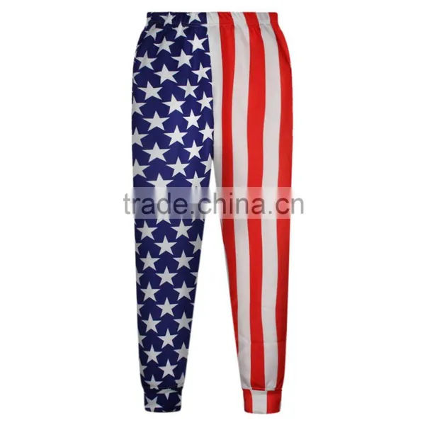 2015 New Fashion Casual Pants Polyester and Spandex High Quality US Flag Digital Print Pants N18-30 photo-2
