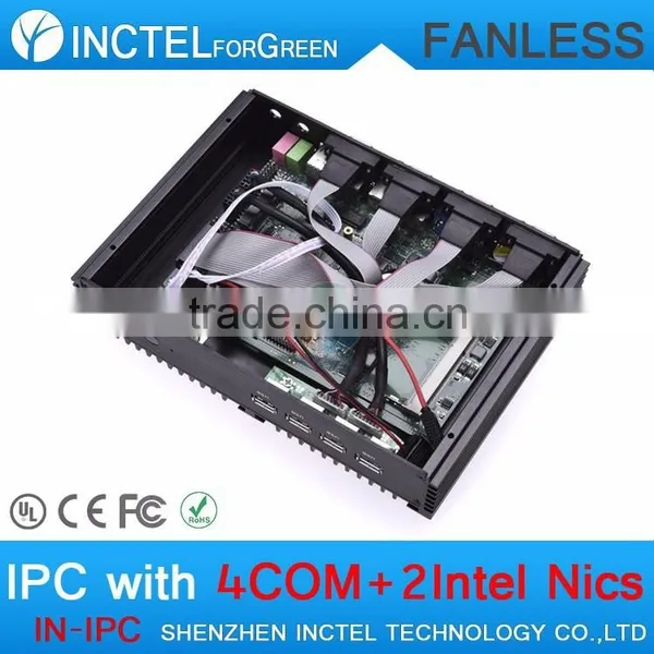 Embeded Fanless Desktop Computers Intel Celeron C1037U 1.8G Auto Boot USB3.0 Dual Gigabit Lan 4 COM 4G RAM 64G SSD 640G HDD photo-4