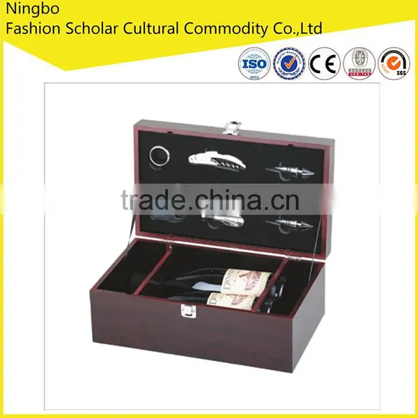 Single Bottle Carrier Wooden Gift Box photo-2