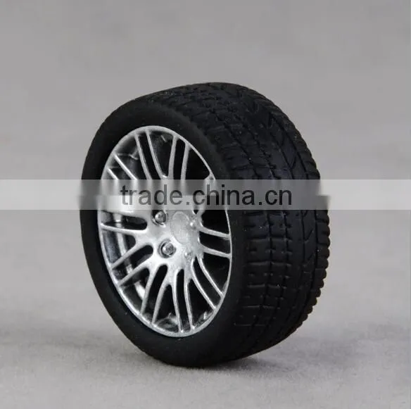 DIY Toys Accessories 35mm Natural Rubber Wheel Model Tires, Diameter of Bore is 3mm photo-3
