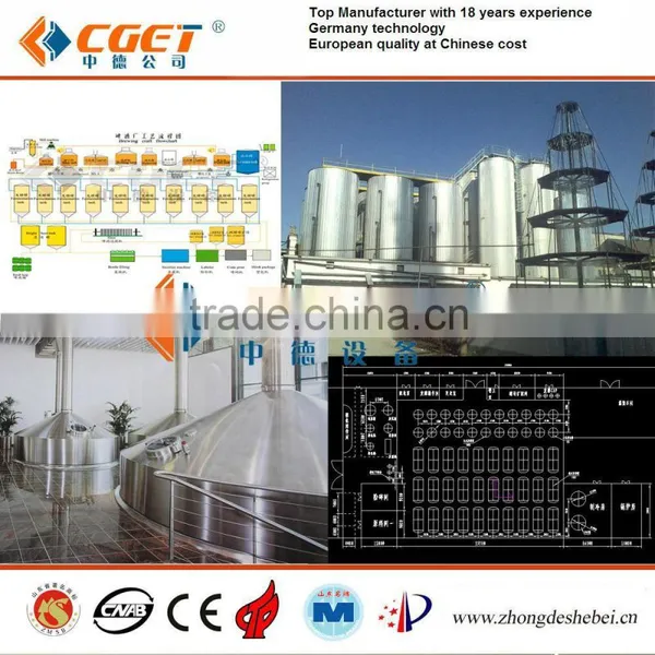 CE/UL Large Brewery 25000L Stainless Steel 304 Turnkey Brewery Equipment for Sale With 3 Years Warranty