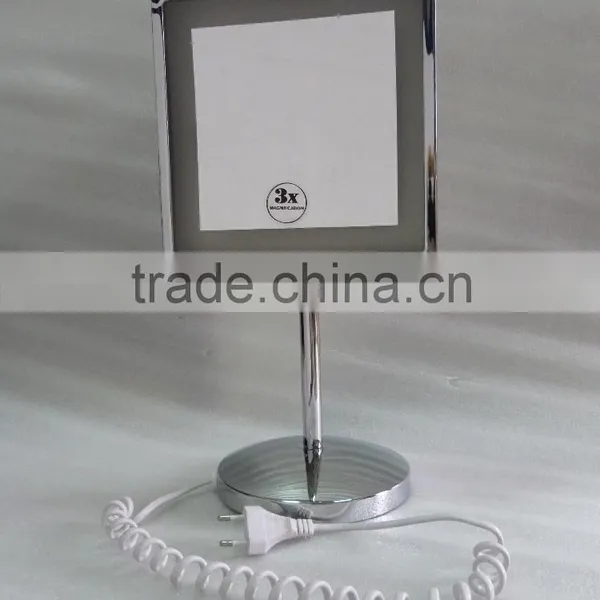 Free Standing Cosmetic Mirror Five Star Hotel One Side LED Cosmetic Mirror photo-3