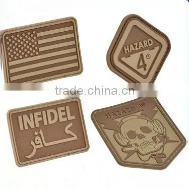 high quality icustom logo woven rubber patches