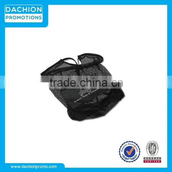 Logo Printed Farmer's Market Drawstring Mesh Bag photo-4