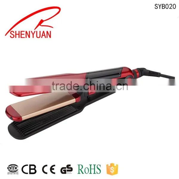 HOT SELL 100% Solid Ceramic Plates Led NEW 2 IN1 Hair Iron and Straightener photo-4
