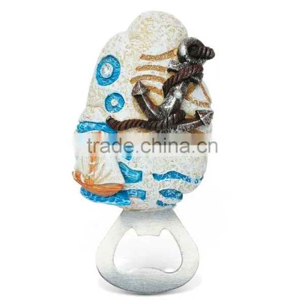Anchor Resin Stone Finish Magnet With Bottle Opener photo-2