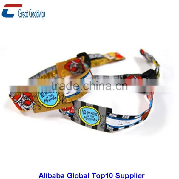 Fabric Wristband With Plastic Fasteners Lock Custom photo-4