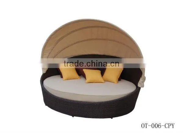 2016 Modern Rattan Hotel Furniture Daybed Sectional Sofa Bed photo-6