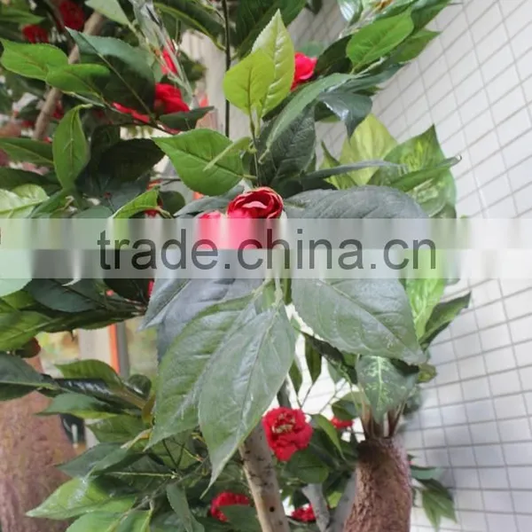 Home &garden Ornament Artificial Camellia Tree With Flowers Decoration photo-6