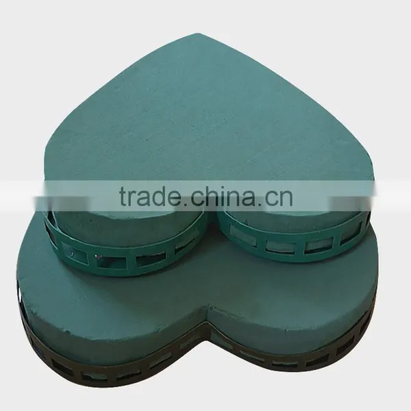 Heart Shape Green Wedding Car Decoration Wet Floral Foam photo-6
