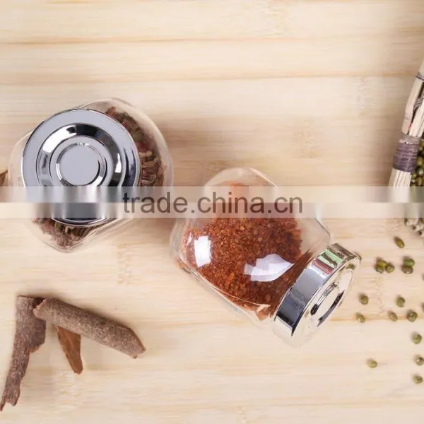 6oz Eco-friendly Cheap Clear Glass Spice Jar With Screw Top Lid photo-2