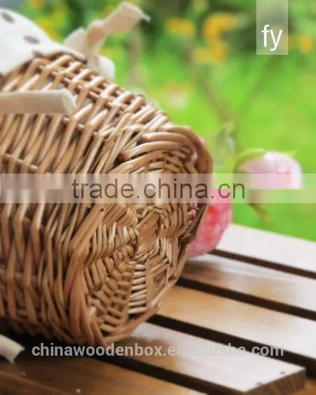 2015 Countryside Wicker Basket With Fabric Refined photo-3