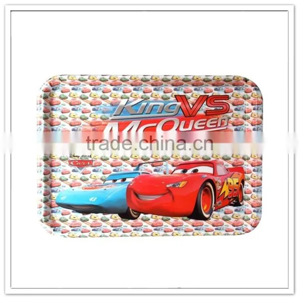 EU Standard Non-slip Plastic Ware for Hotel Handled Cappuccino Printing Rectangular Melamine Coffee Serving Tray photo-4