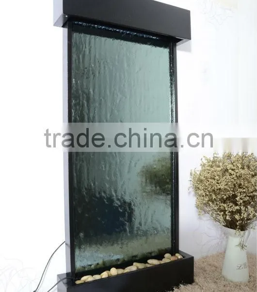 Blue Glass Waterfall Fountain Wedding Hall Decorations photo-2