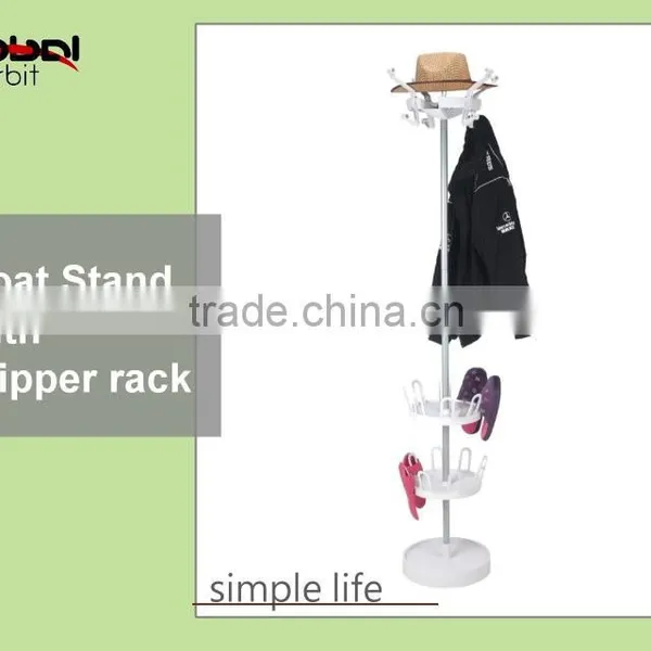 Home Product Shoe Holder With Clothes Rack, Colorful Metal Hat and Coat Hanger Rack photo-2