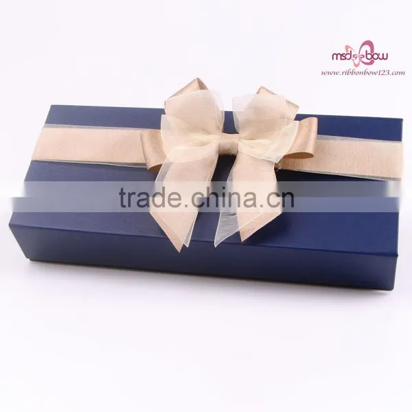 Ribbon Gift Bow/gold Pre-tied Satin Ribbon Bow photo-2