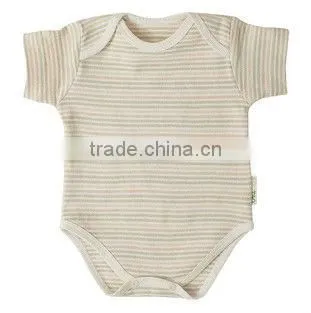 Short Sleeves Grey Baby Romper Summer OEM 100% Cotton Blank Infant Baby Romper photo-2