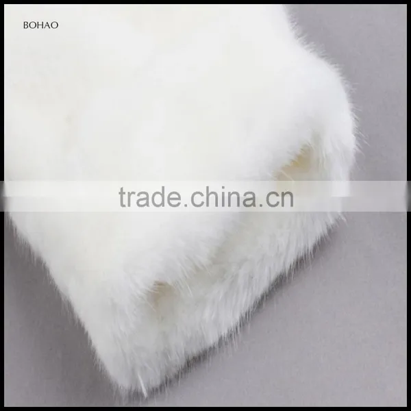 Wholesale Luxurious Long White Fox Fur Coat With Diamond Collar And Seven Sleeve photo-6
