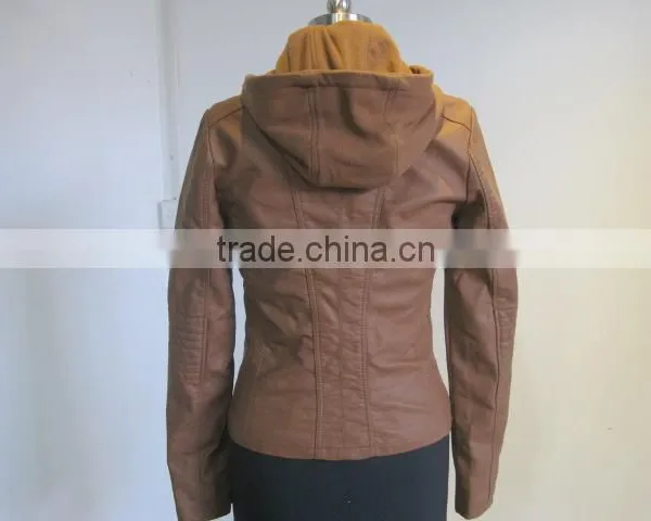2016 Fashion Men Leather PU Genuine Cheap Faux Men Leather Jacket With High Quality For Men Leather Coat photo-2