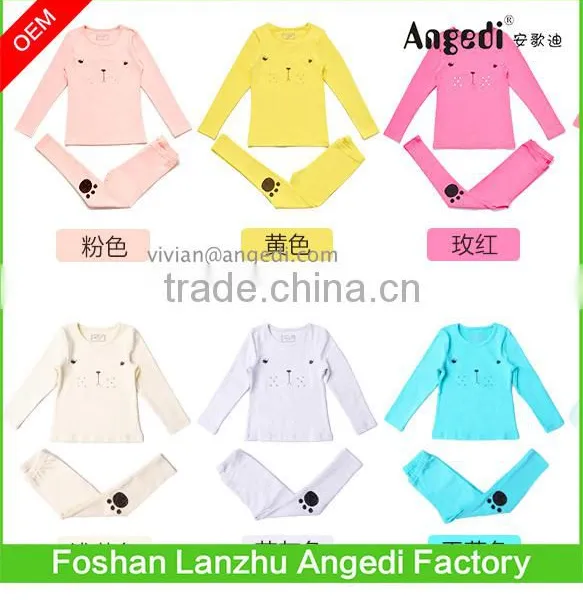 Kids Wear Girls Clothing Lovely Cotton Pajamas Cute Designed Soft Night Wear 2-14 Year photo-3