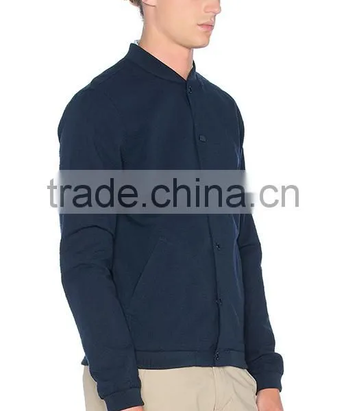Botton Front Design Navy Blue Custom Jacket for Men Made in China Factory photo-3