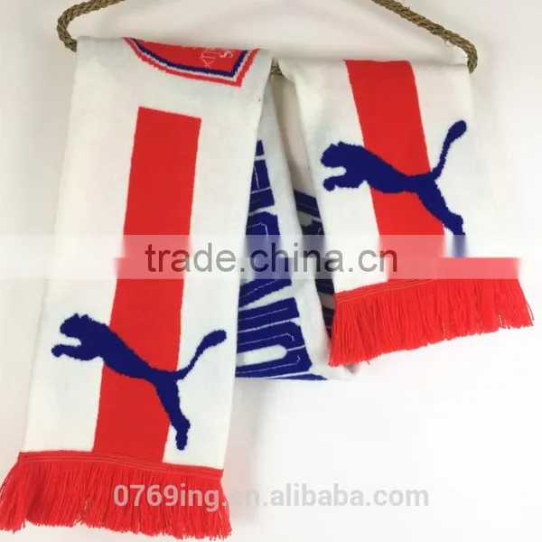 Football Culb Knitting Scarf Sports Logo Knitted Scarf Patterns photo-3