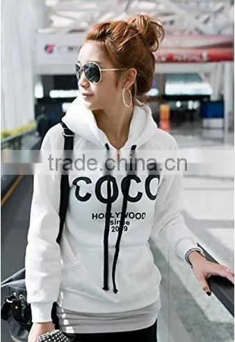 Women's Cute Coco Print Pullover With Hood Designer Tracksuits With Front Pocket photo-3