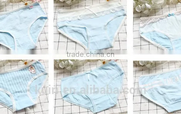 Cute Sexy Cotton Sweet Girl Briefs Fashion Women Underwear Cotton Panties Wih Lace Side photo-3