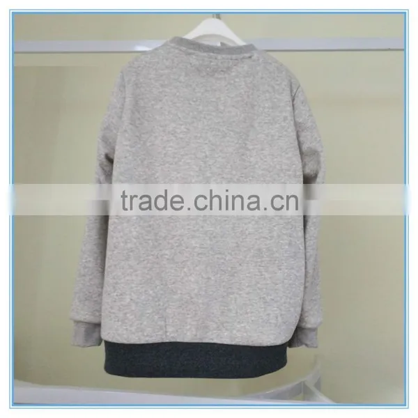 New Design Polyester/Cotton Kids Hoodies Without Hood Thick Fleece Pullover Hoodie Sweatshirt photo-2