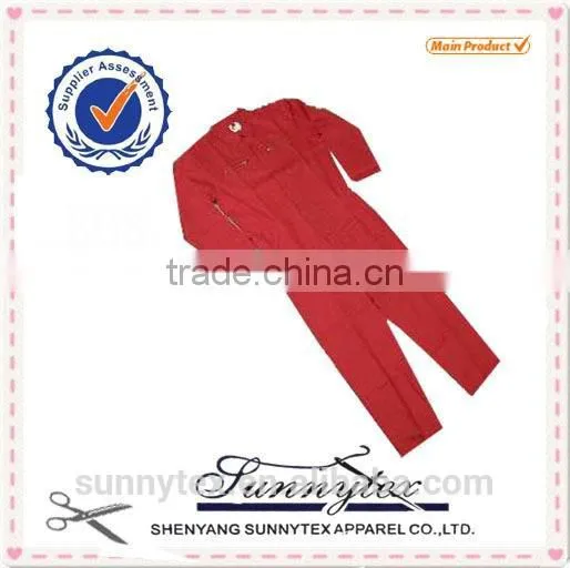 100% Cotton Red Colour One Piece Work Clothing Export photo-6