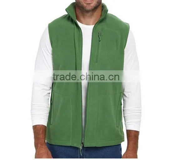 Newest Basic Fit Fleece Vest Secure-zip 100% Polyester Micro Fleece Popular Hottest Christmas SPORT VEST for Men photo-4