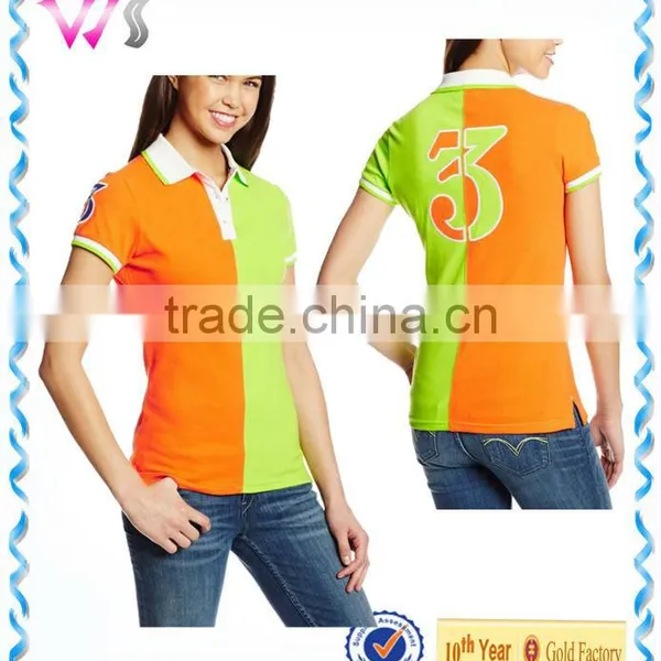 Button Down Cotton Slim Style 100% Cotton Women Polo Shirt photo-3