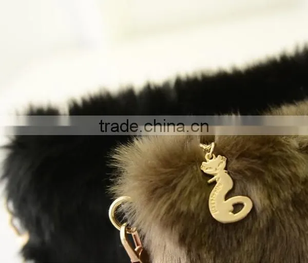 Fashion Warm Winter Handbags, Faux Fur Women Bag Purse With Chain, Fake Fur Ladies Shopping Bag photo-4