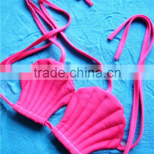 Kids Swimwear Shinny Mermaid Scales Beachwear Shell Top&mermaid Buttoms photo-4