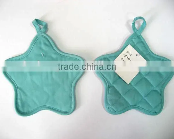 Orange Star Shape Pot Mitt Solid Color Cotton Potholder photo-4