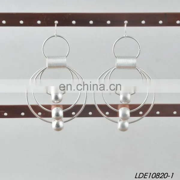 Lady Fashion Earring Concentric Circle Gold Earrings Hoop Earrings photo-4
