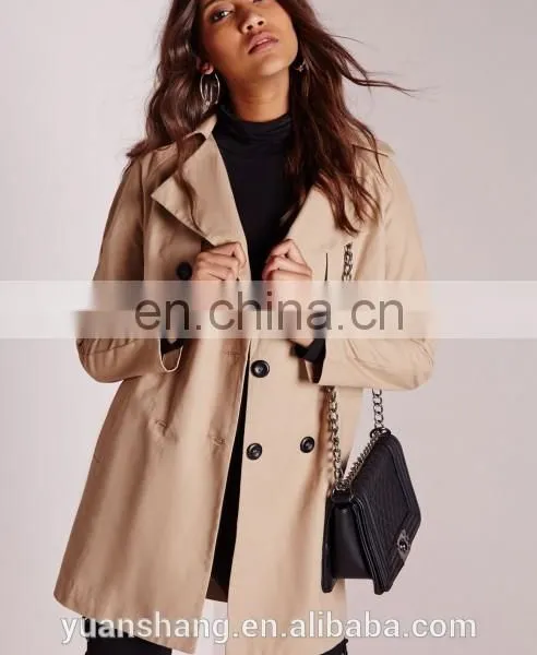 High Quality Fashion Women Korean Trench Coat Wholesale photo-4